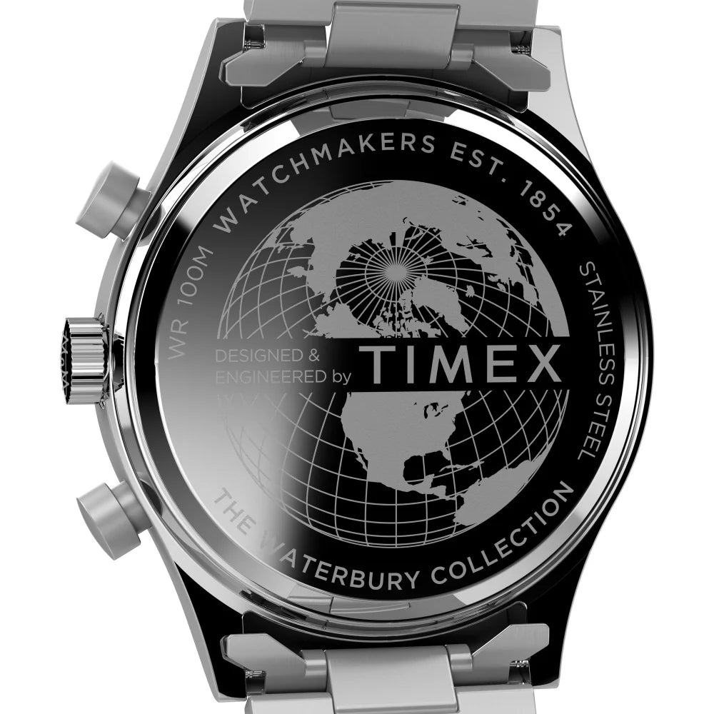 Timex Factory TIMEX Waterbury Traditional Fly Back Chronograph 43mm Stainless Steel ...