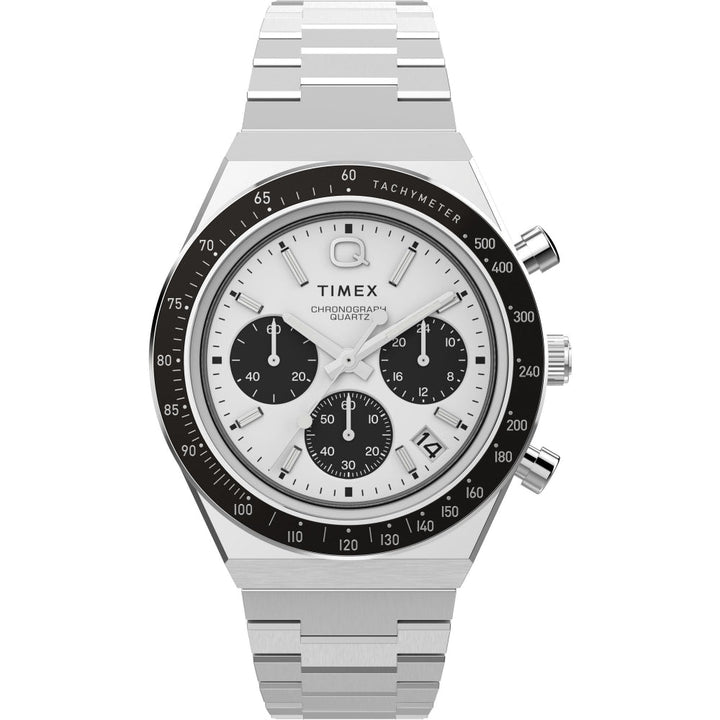 TIMEX PANDA Stainless Steel Q Men White Round Dial Analog Watch - Tw2W53300Uj