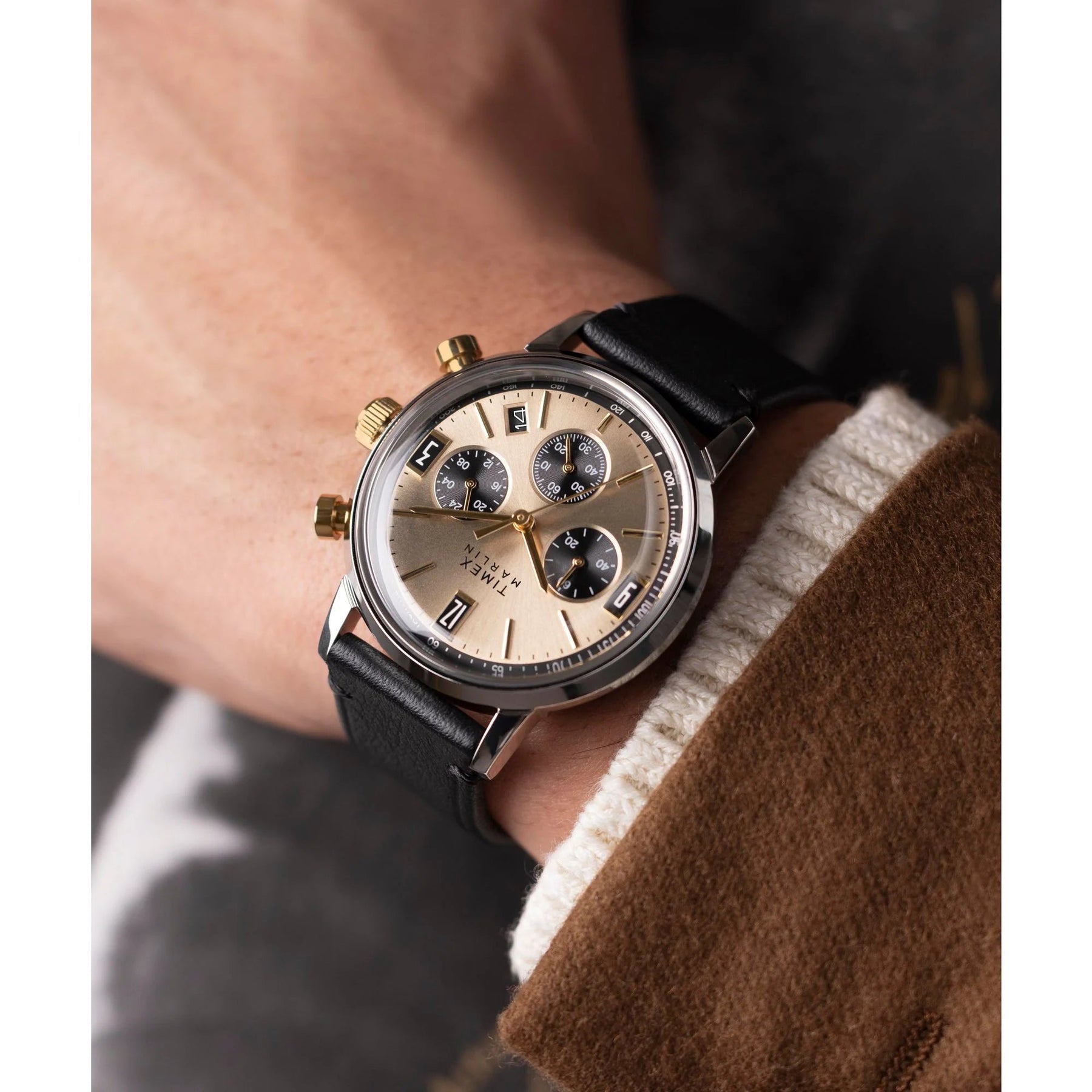 Timex Panda Collection Timex Marlin Panda Men Champagne Round Dial Analog Watch - TW2W60300UJ ...