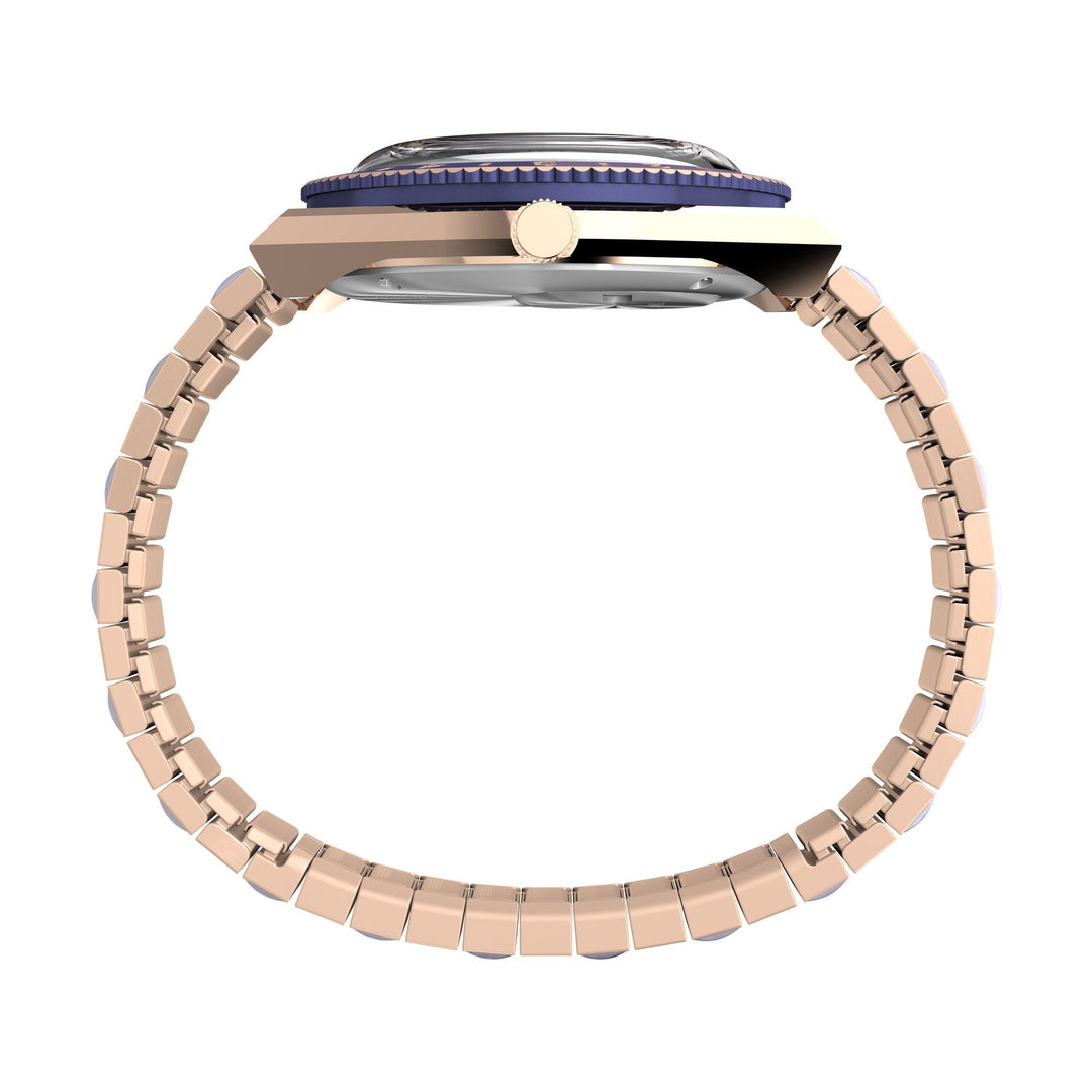 Q Timex Purple Round Dial Analog Women's Watch - TW2W87700UJ