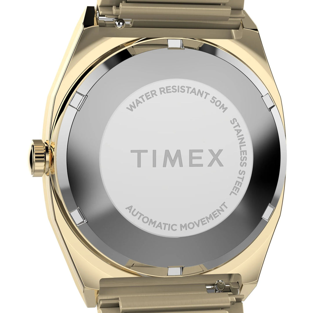 Timex Q TIMEX Men Champagne Rectangle Dial Automatic Analog Watch - TW2Y07200UJ