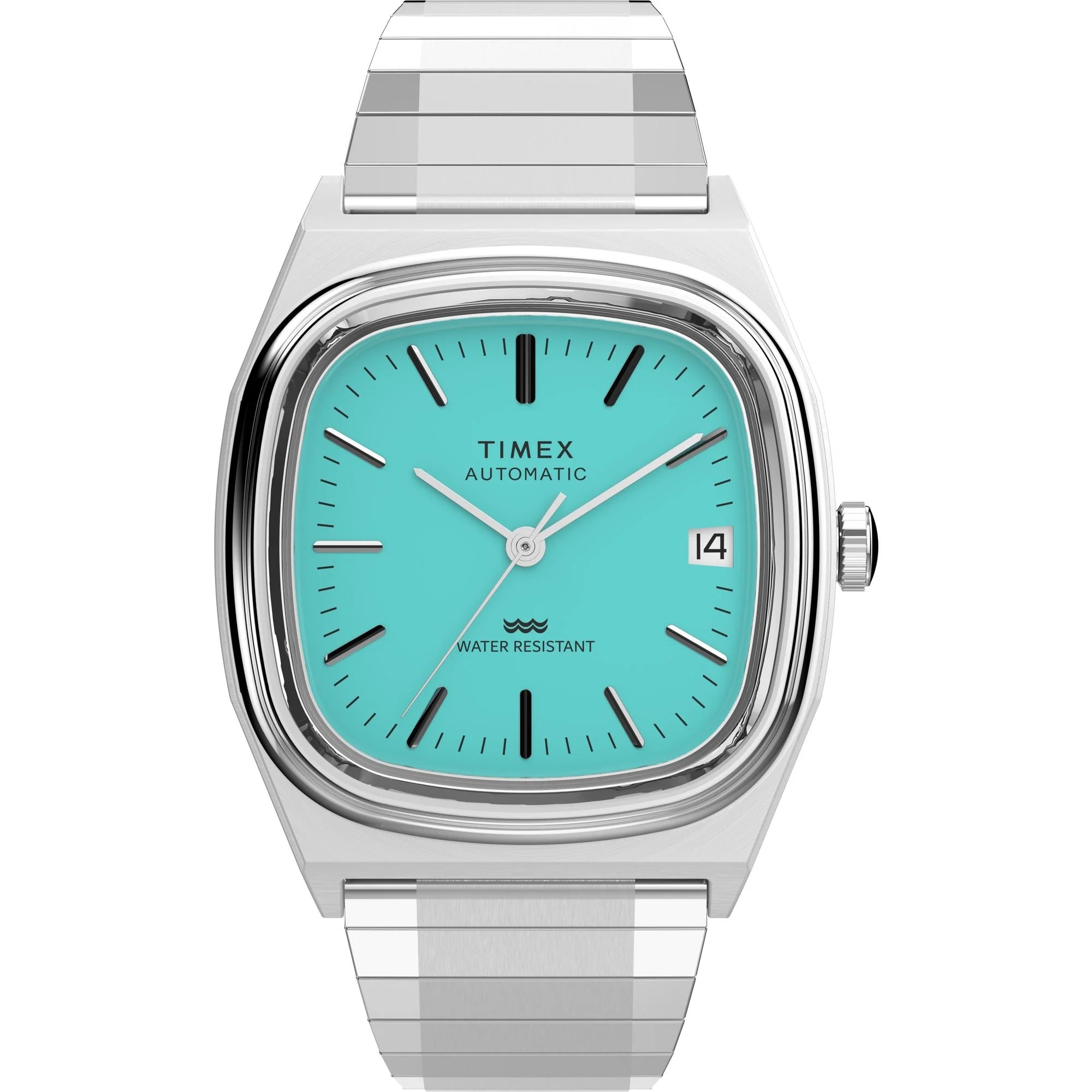 Timex Q TIMEX Men Blue Rectangle Dial Automatic Analog Watch - TW2Y073 ...
