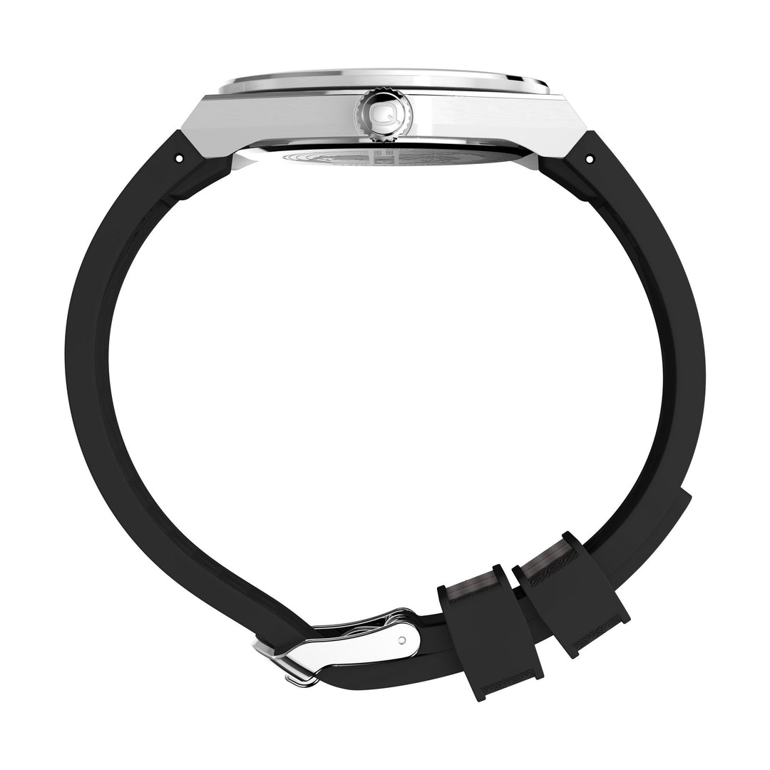 Q Timex Silver-Tone Round Dial Analog Men's Watch - TW2Y12200UJ