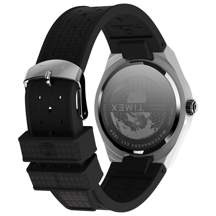 Q Timex Silver-Tone Round Dial Analog Men's Watch - TW2Y12200UJ