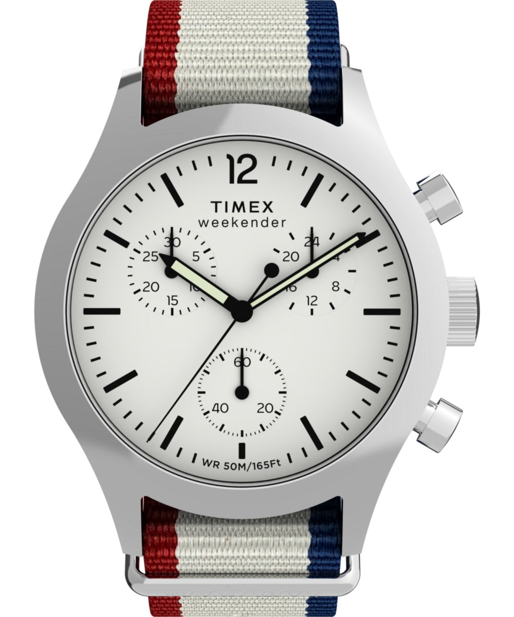 Timex Weekender TW2Y15800 White Dial Men&