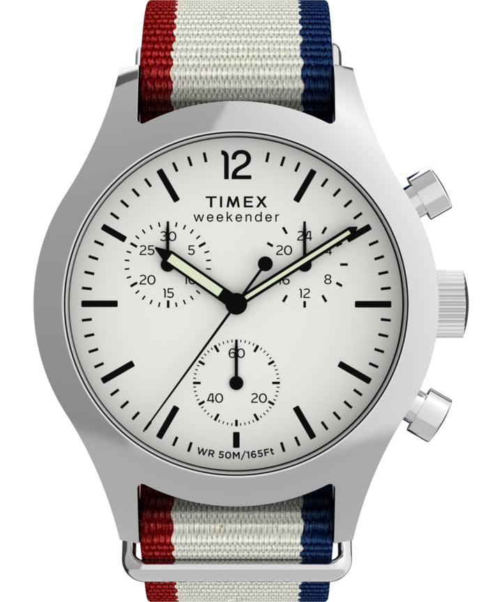 Timex Weekender TW2Y15800 White Dial Men&