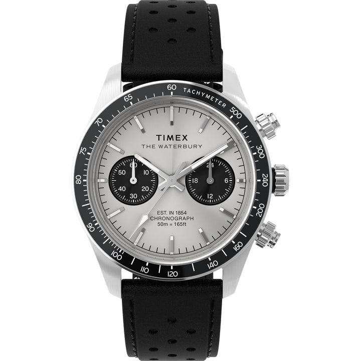 TIMEX Waterbury Silver-Tone Round Dial Analog Men's Watch - TW2Y19300UJ