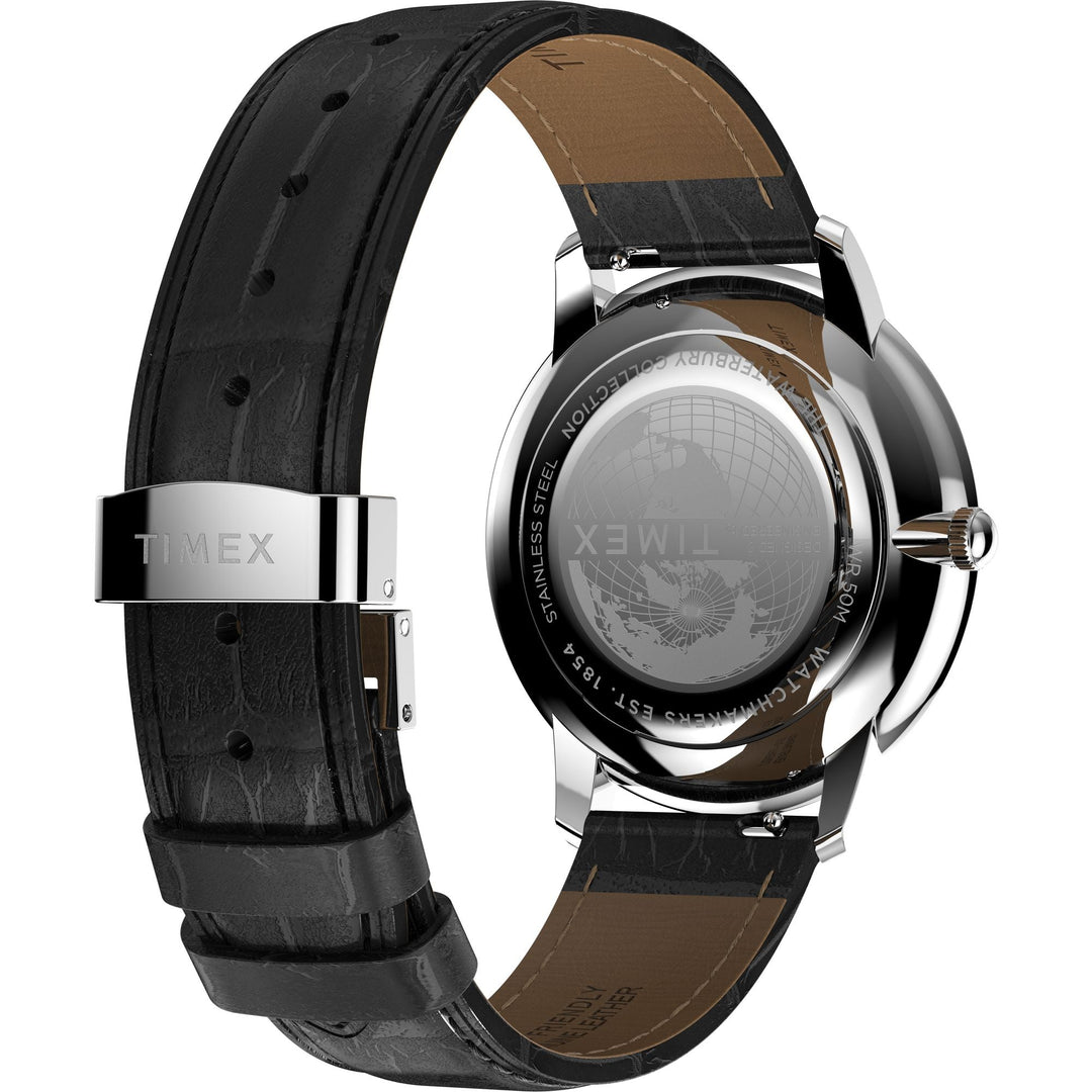 TIMEX Waterbury Silver-Tone Round Dial Analog Men's Watch - TW2Y23100UJ