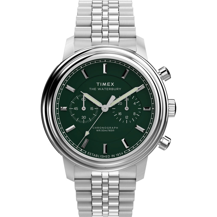 TIMEX Waterbury Green Round Dial Analog Men's Watch - TW2Y23600UJ