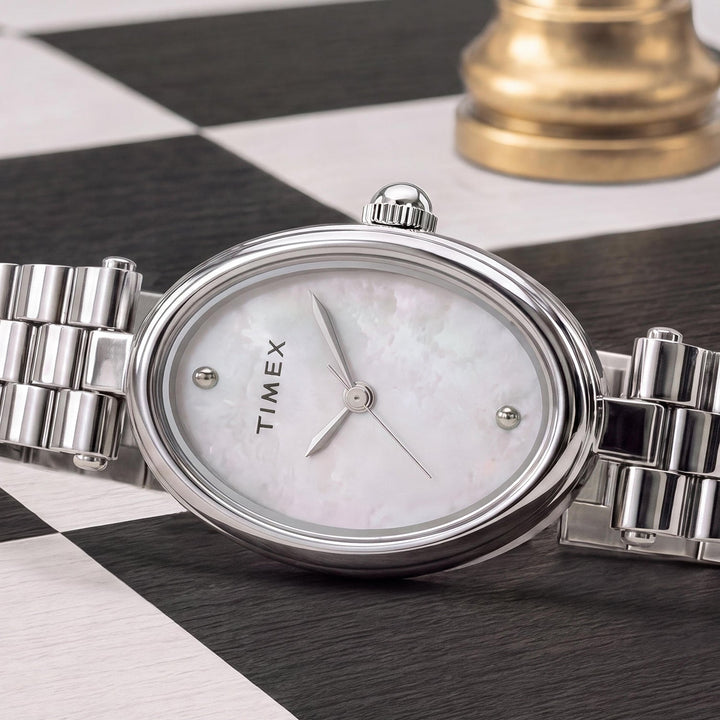 Timex TW2Y86000UJ Mother Of Pearl Dial Women&