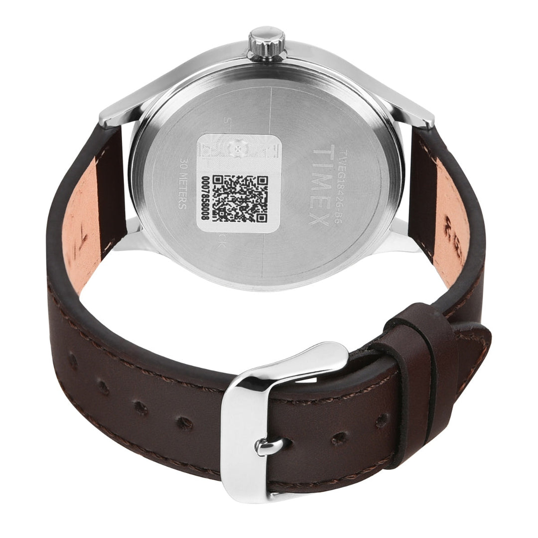 Timex Men Analog Black Round Brass Dial Watch- TWEG18426