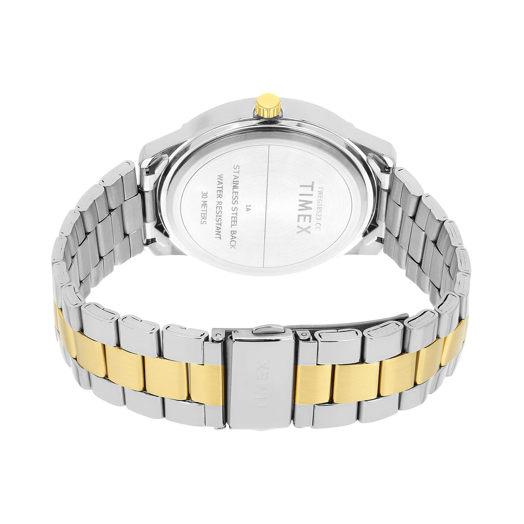 Timex Round Silver 45mm Dial Men's Watch TWEG18523