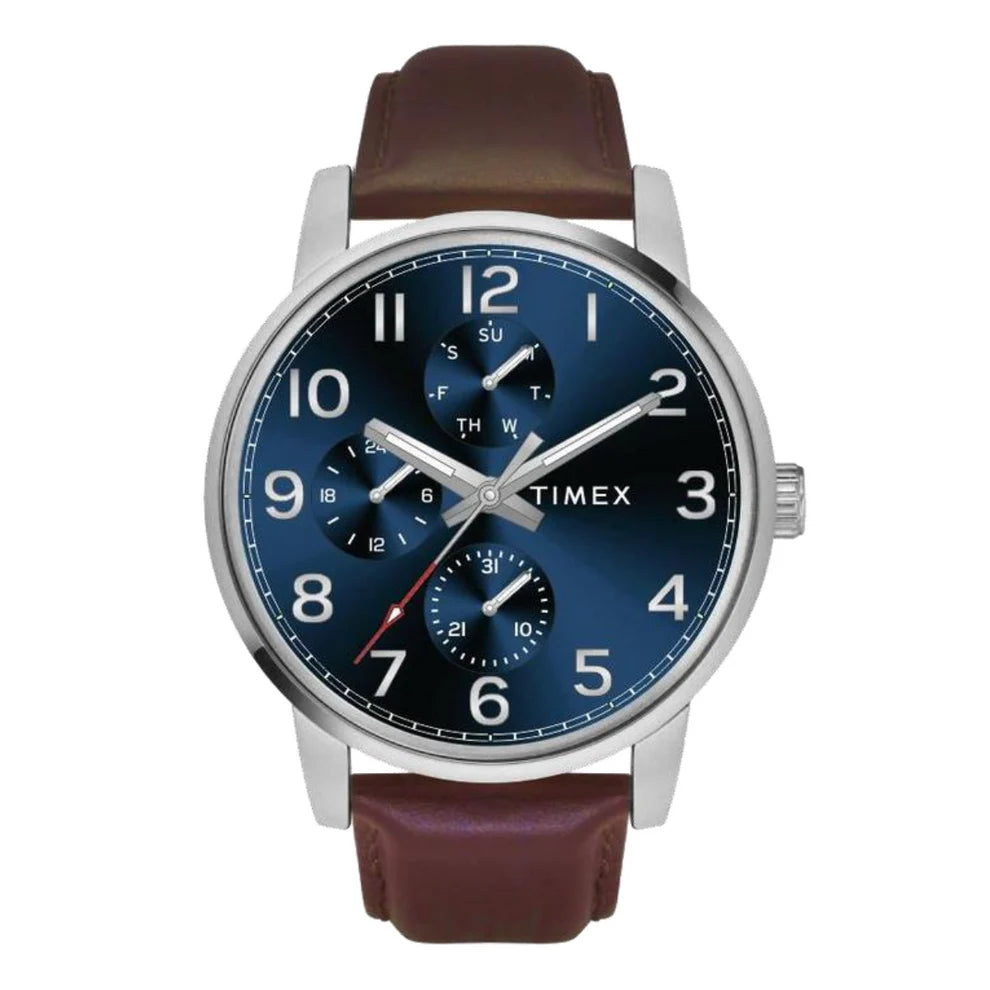 Timex Numero Blue Sunray Dial Analog Men's Watch - TWEG18906