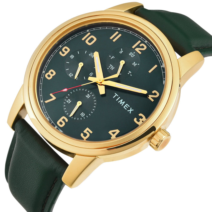 Timex Numero Green Sunray Dial Analog Men's Astrological Watch - TWEG18907