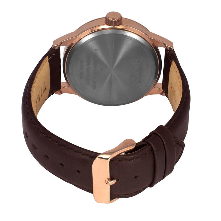 Timex Men Analog Blue Round Brass Dial Watch- TWEG19916