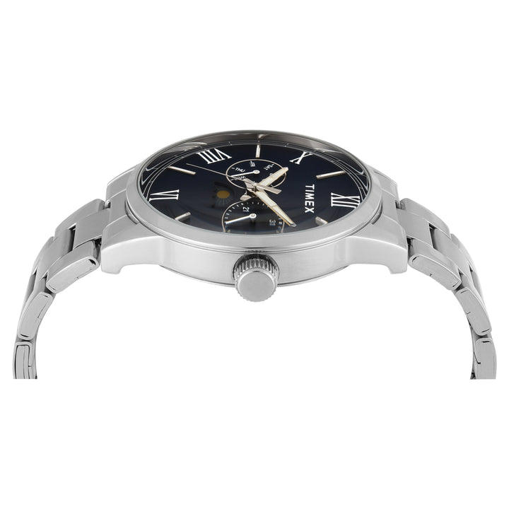 Timex Silver Case 44mm Dark Blue Dial Men's Watch TWEG19944