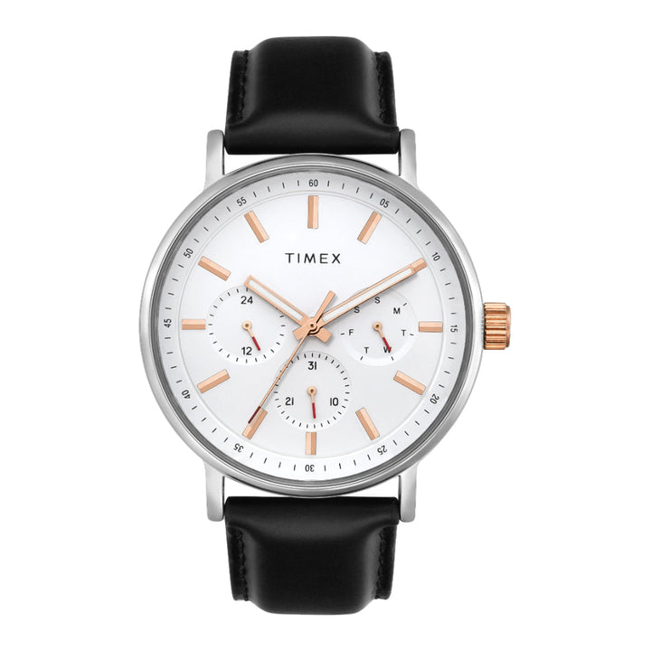 Timex Men White Round Multifunction Dial Watch- TWEG20021