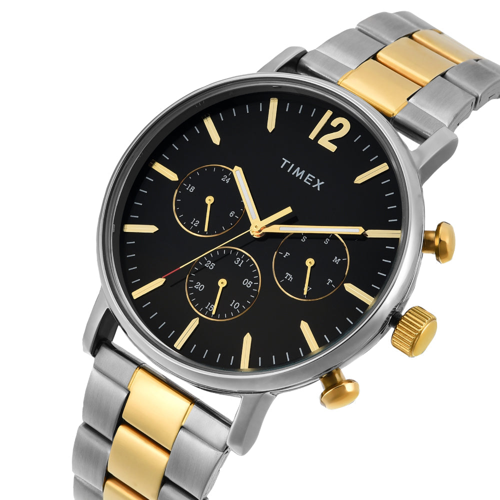 Timex Men Black Round Multifunction Dial Watch- TWEG20027