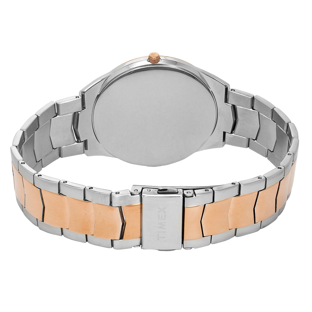 Timex Blue Textured Dial Stainless Steel Bracelet Men's Watch - TWEG25802