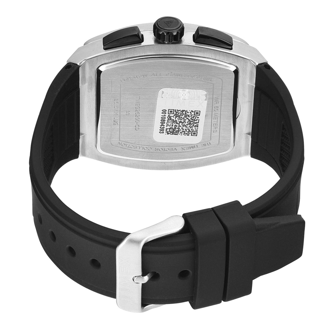 TIMEX Vector Men Silver Rectangle Chronograph Dial Analog Watch - TWEG26200