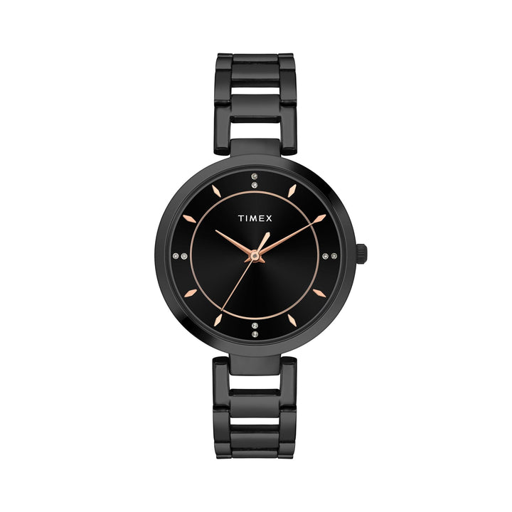 TIMEX Women Black Round Dial Analog Watch - TWEL107SMU14