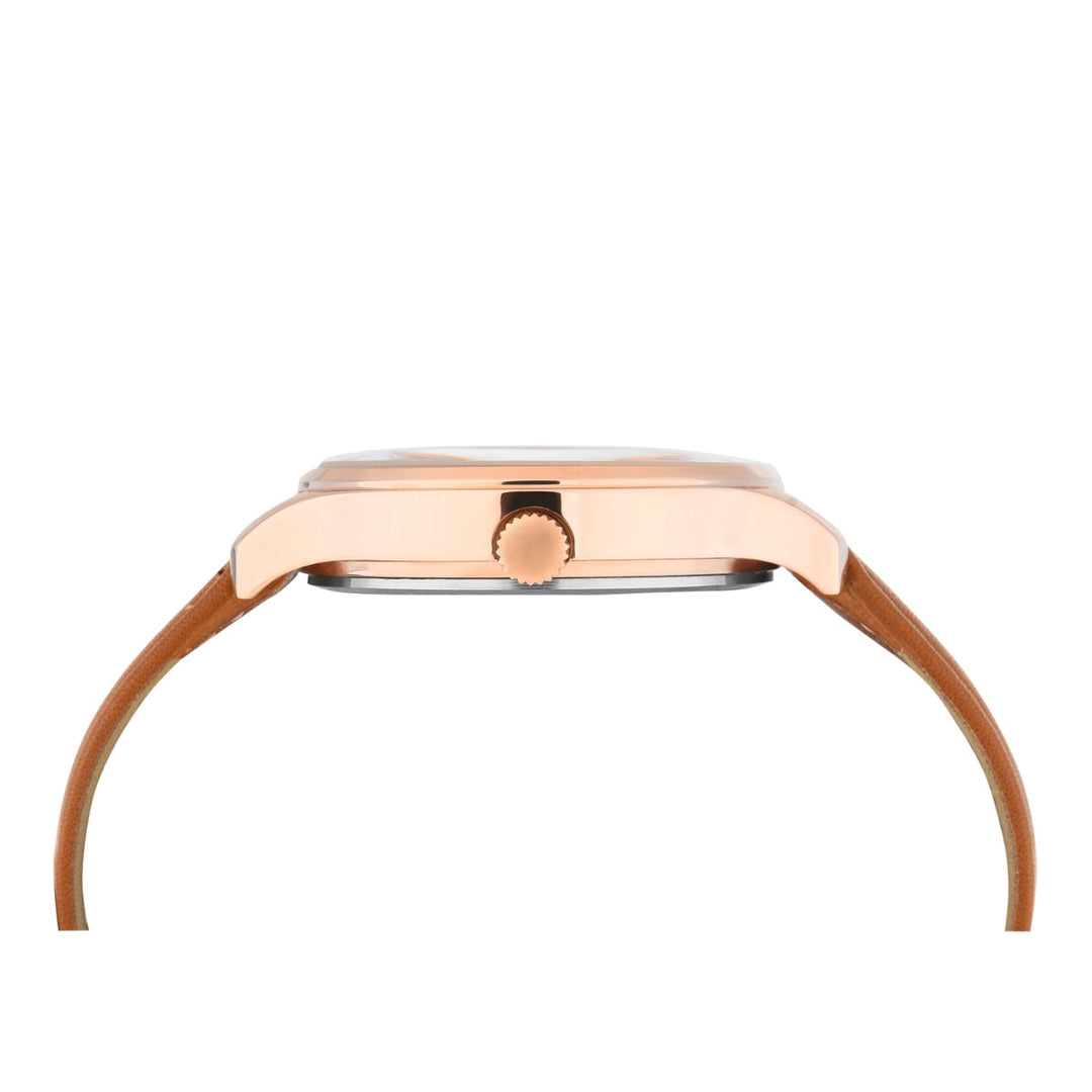 Timex Women Multifunction Rose Gold Round Brass Dial Watch- TWEL14823