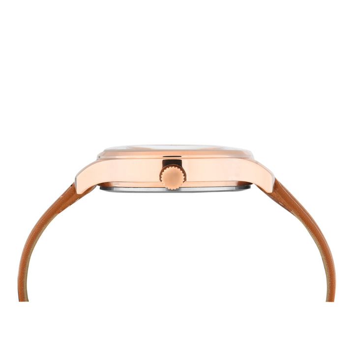 Timex Women Multifunction Rose Gold Round Brass Dial Watch- TWEL14823