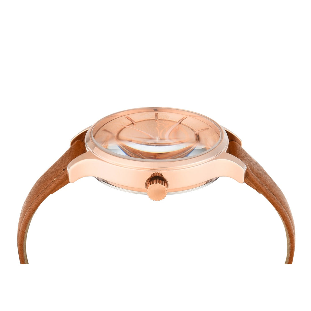 Timex Women Multifunction Rose Gold Round Brass Dial Watch- TWEL14823