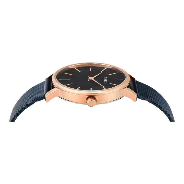 Timex Women Black Round Analog Dial Watch- TWEL15611