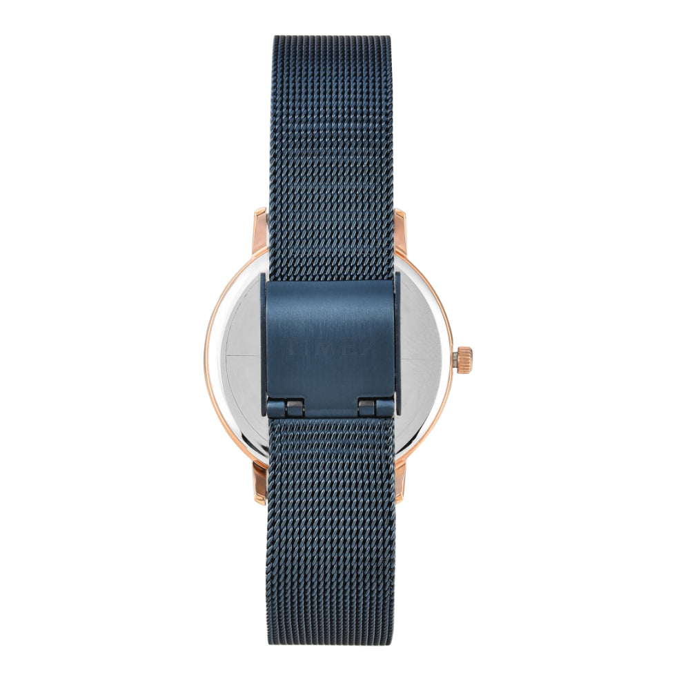 Timex Women Black Round Analog Dial Watch- TWEL15611