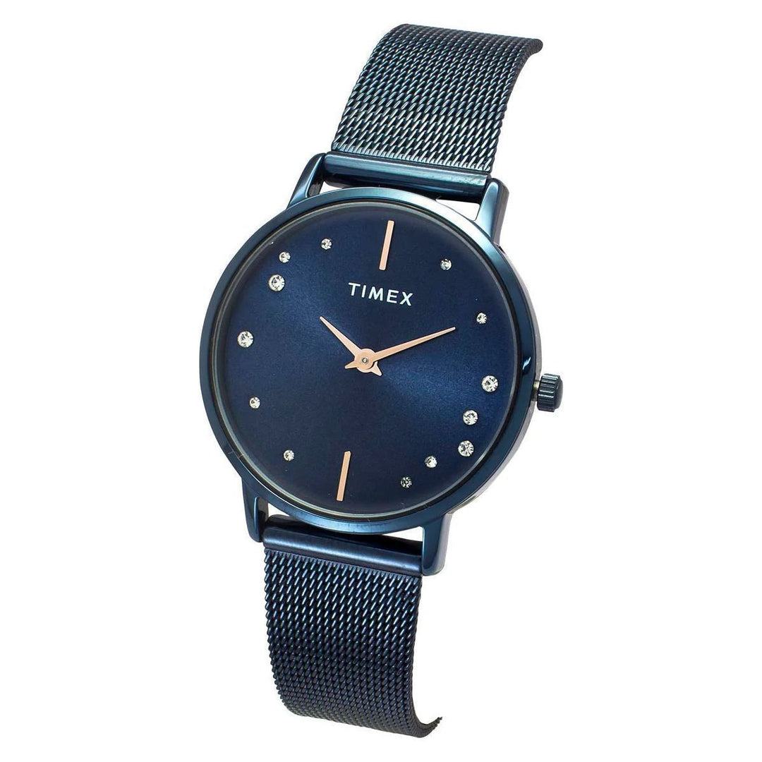 TIMEX Women Blue Round Dial Analog Watch - TWEL15620