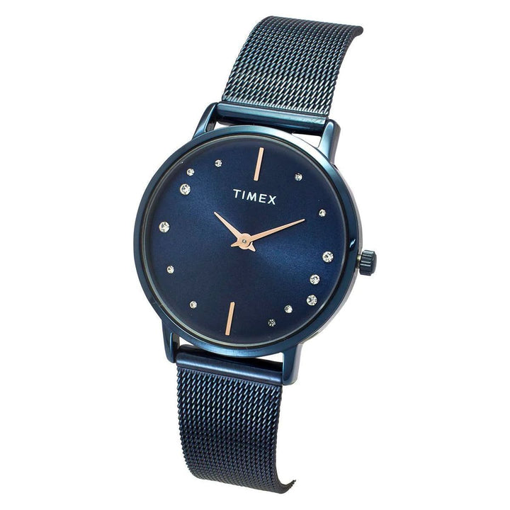 TIMEX Women Blue Round Dial Analog Watch - TWEL15620