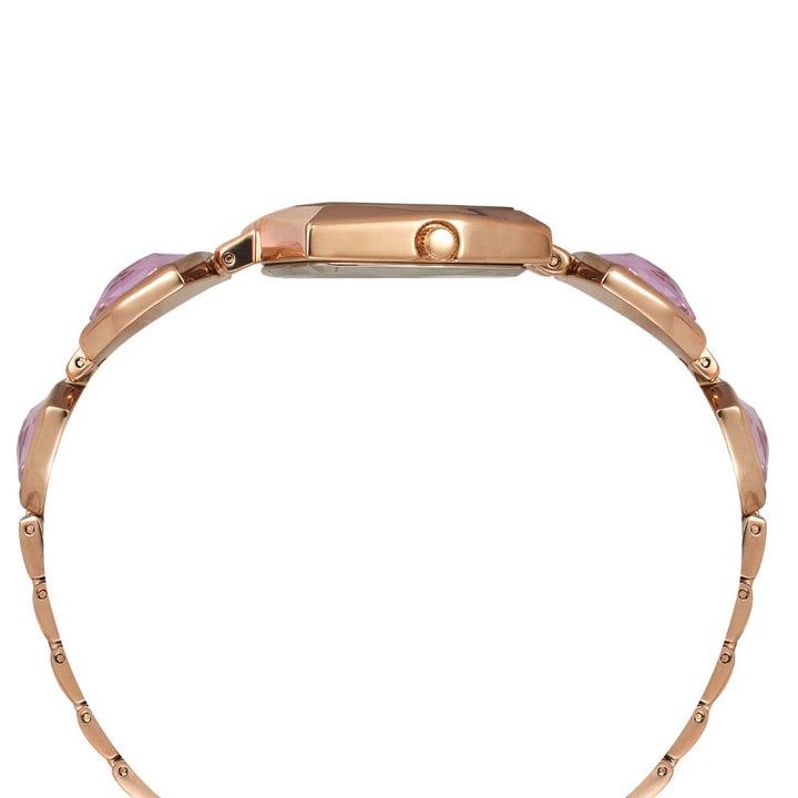 Timex Women Pink Square Analog Dial Watch- TWEL16103