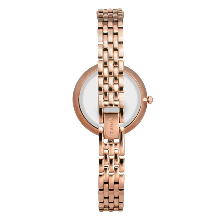 Timex Women Analog Off White Round Brass Dial Watch- TWEL16200