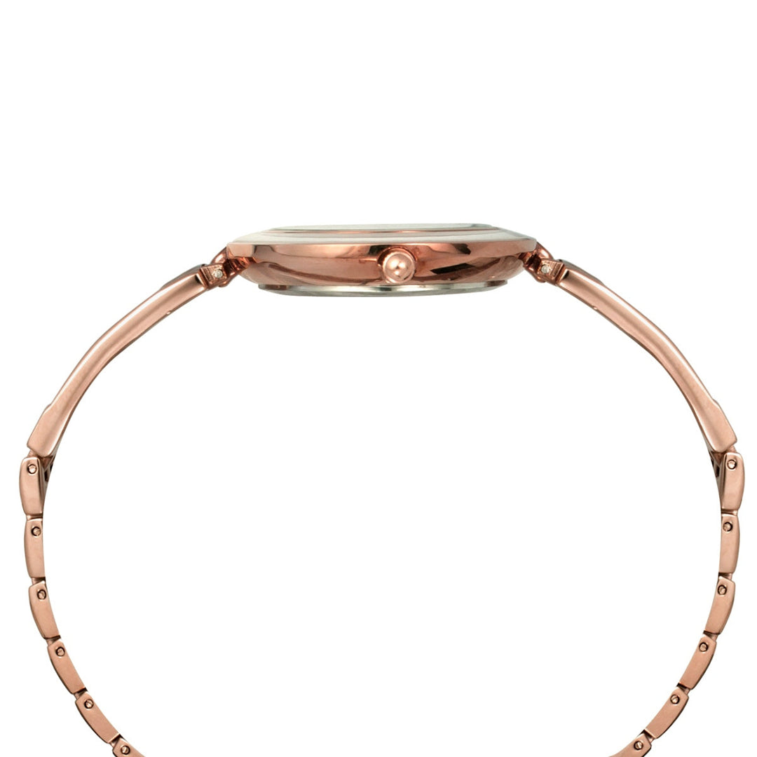 Timex Women Analog Off White Round Brass Dial Watch- TWEL16200