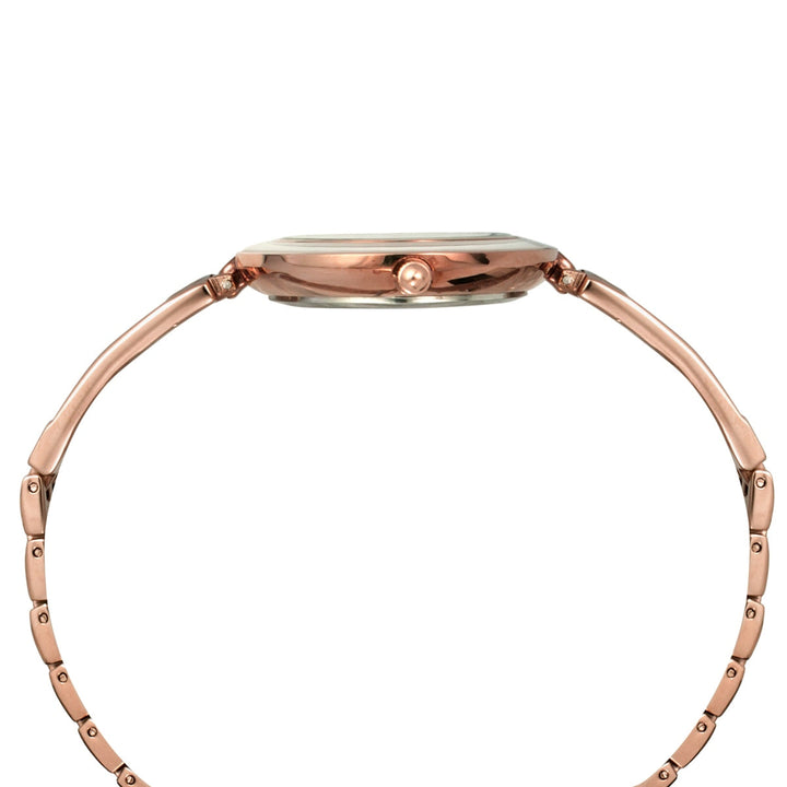 Timex Women Analog Off White Round Brass Dial Watch- TWEL16200