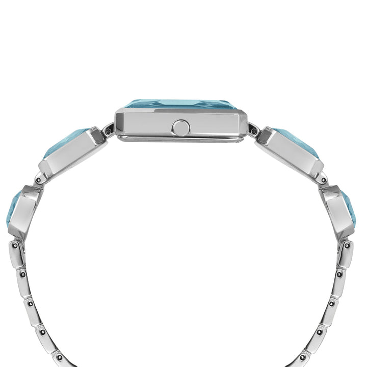 Timex Women Blue Rectangular Analog Dial Watch- TWEL16904