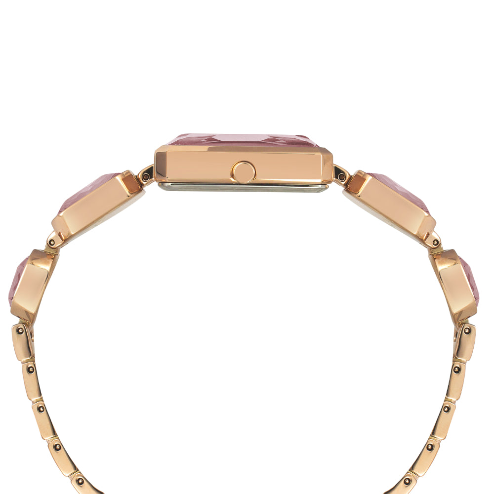 Timex Women Pink Rectangular Analog Dial Watch- TWEL16906