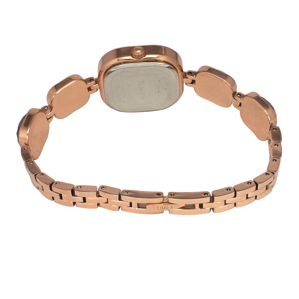 Timex Women Mother Of Pearl Cushion Analog Dial Watch- TWEL17105