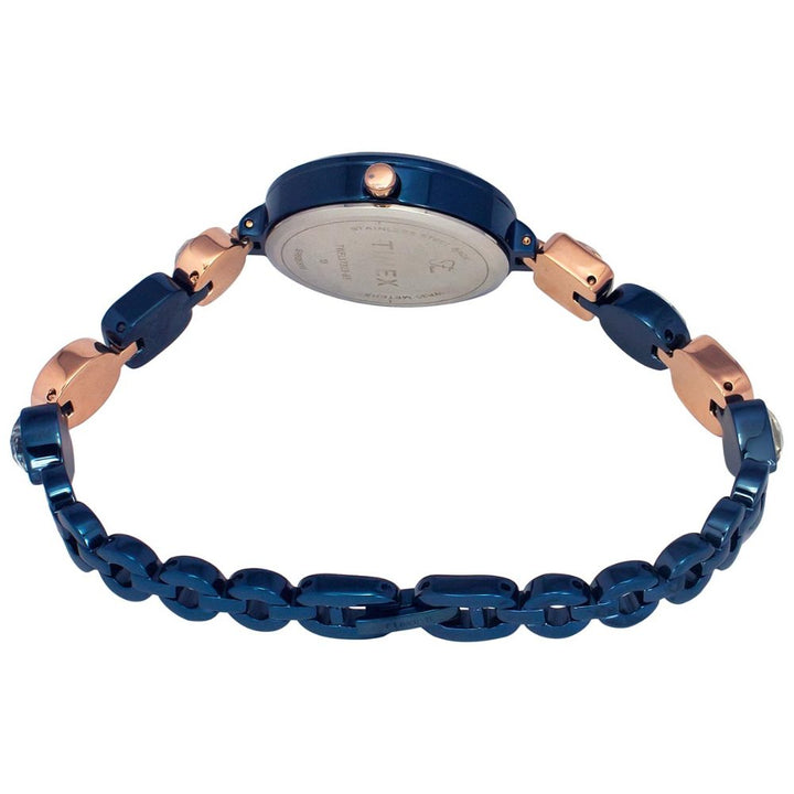 TIMEX FRIA WOMEN'S BLUE DIAL ROUND CASE 3 HANDS FUNCTION WATCH TWEL17303