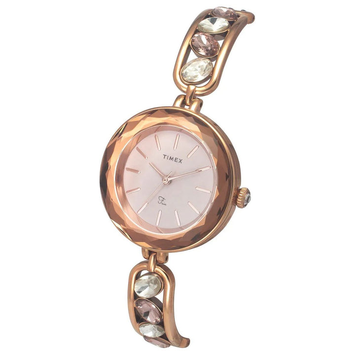 Timex Fria Women Rose Gold Round Dial Analog Watch - TWEL17600
