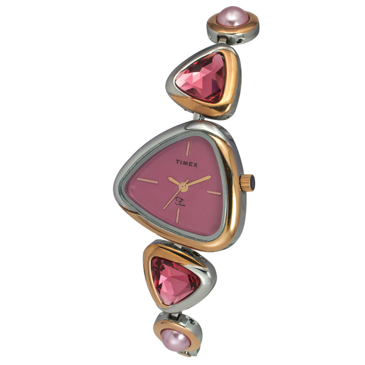 Timex Women Pink Triangle Analog Dial Watch- TWEL17700