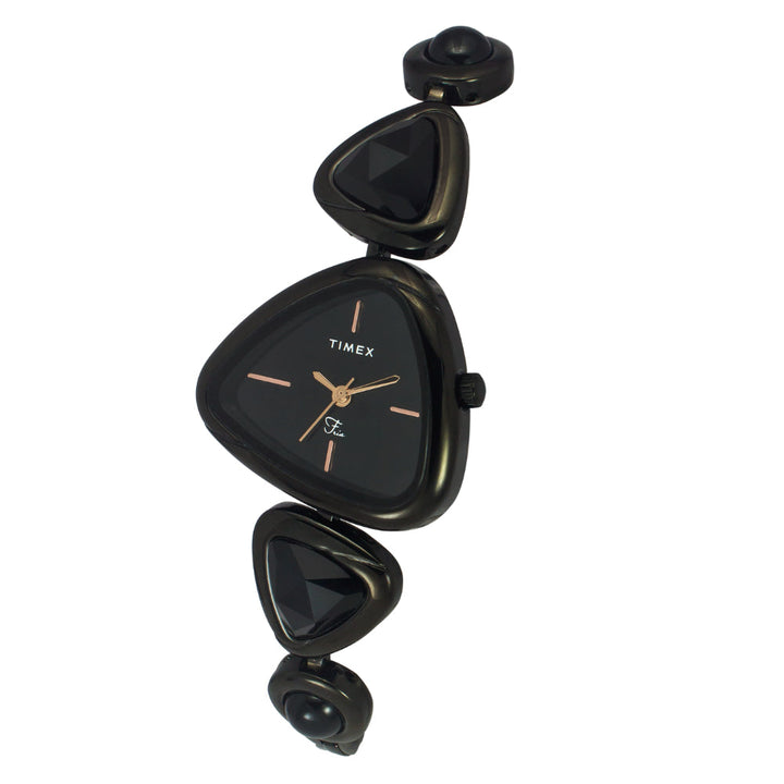 Timex Women Black Triangle Analog Dial Watch- TWEL17701