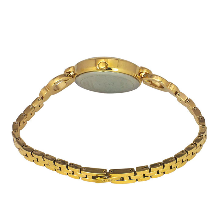 Timex Fria Women Off White Dial Round Analog Brass Dial Watch- TWEL18101