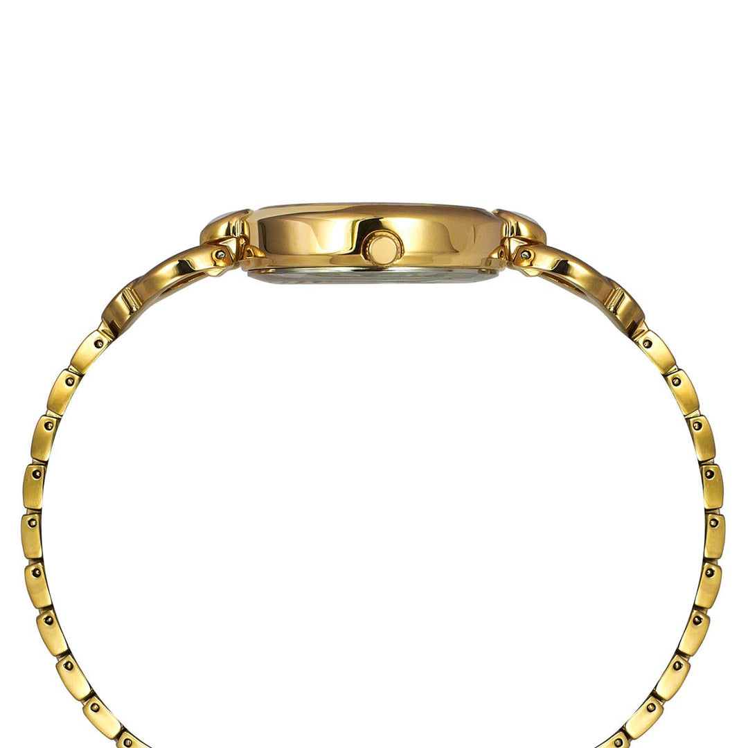 Timex Fria Women Off White Dial Round Analog Brass Dial Watch- TWEL18101