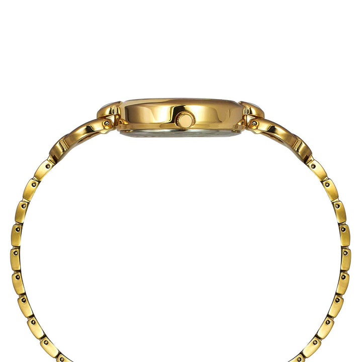 Timex Fria Women Off White Dial Round Analog Brass Dial Watch- TWEL18101