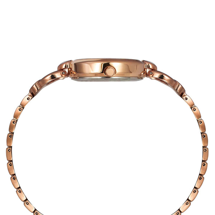 Timex Fria Women Mother Of Pearl Dial Round Analog Brass Watch- TWEL18102