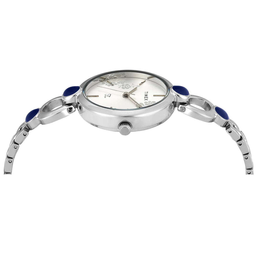 TIMEX Women Silver Round Dial Analog Watch - TWEL18108