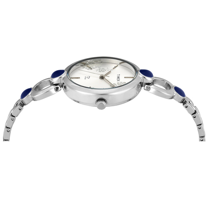 TIMEX Women Silver Round Dial Analog Watch - TWEL18108