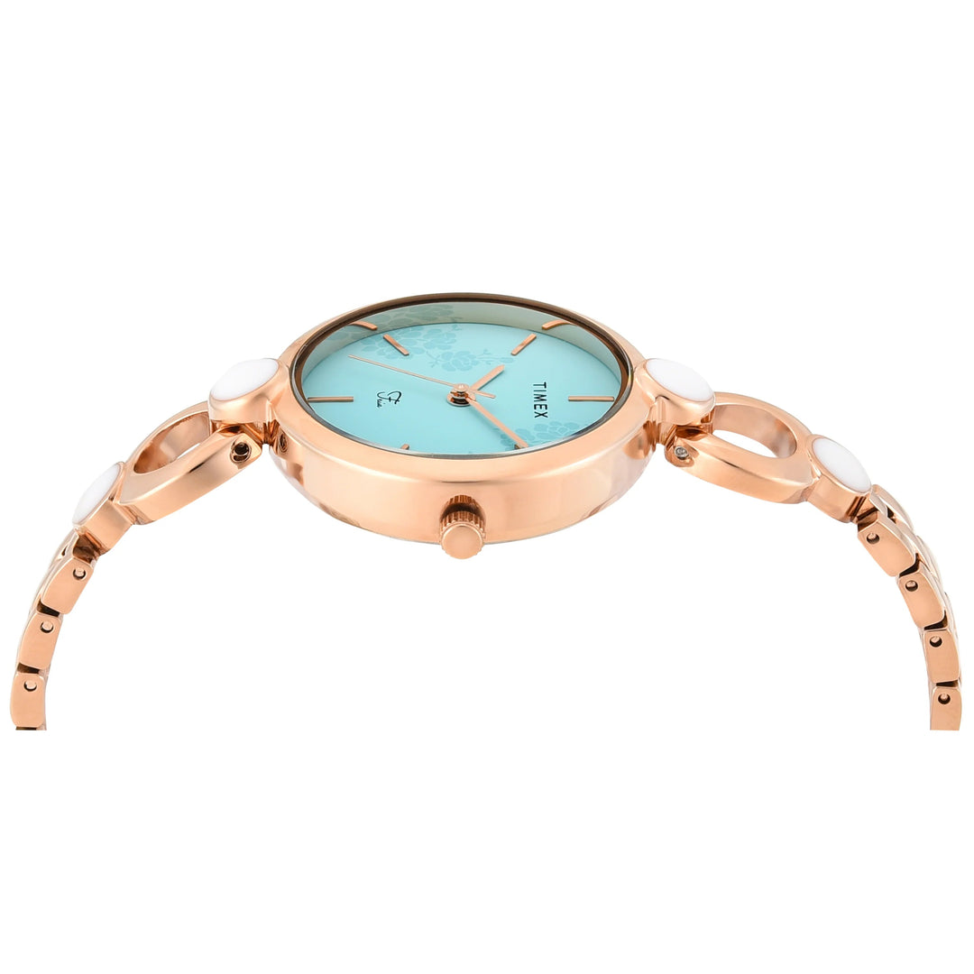 TIMEX Women Blue Round Dial Analog Watch - TWEL18111